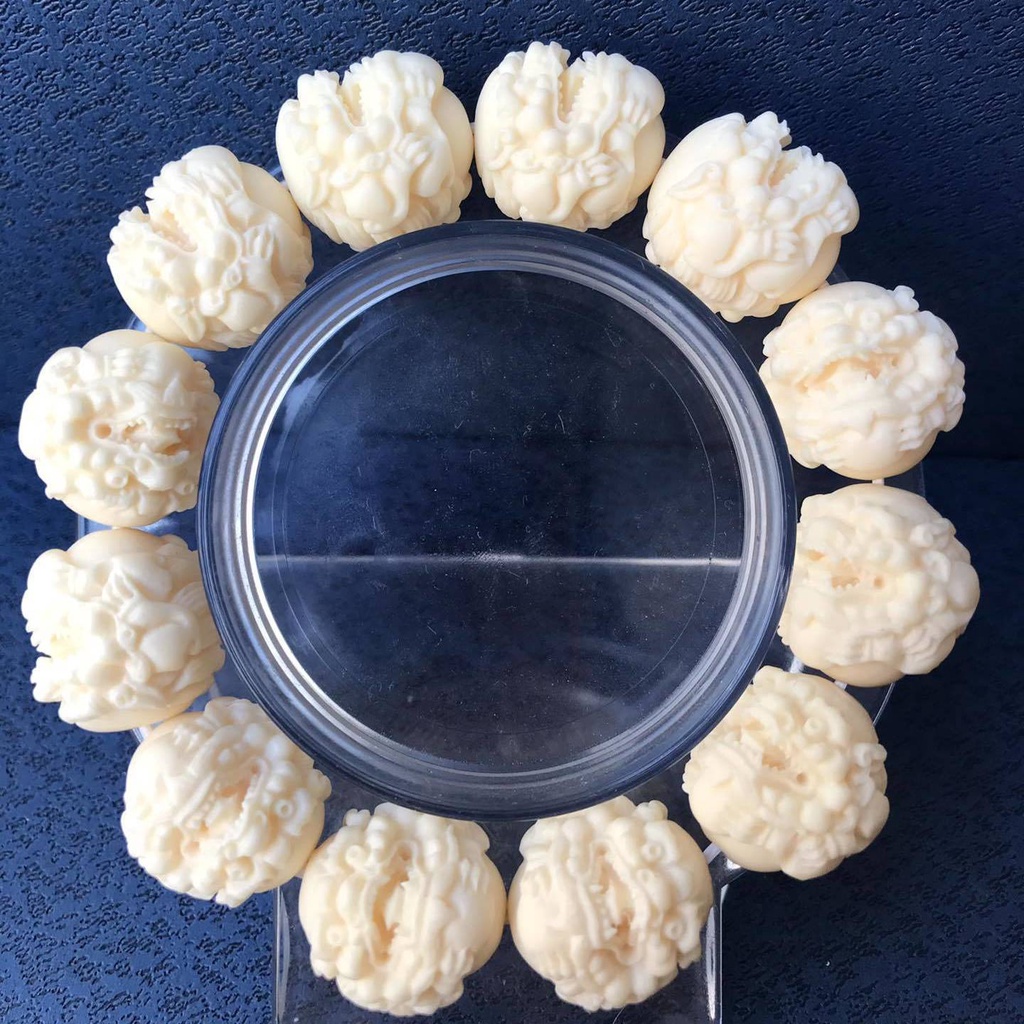 Vòng Tay Chuỗi Hạt Bồ Đề Pixiu 3.29 Bằng Đá Ngà Voi Trái Cây