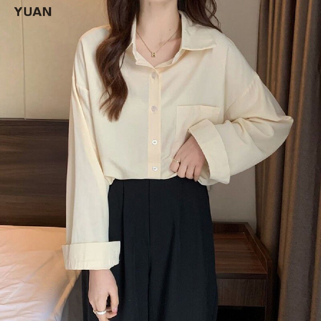 Áo sơ mi CRLNHC tay dài thời trang cổ điển cho nữ