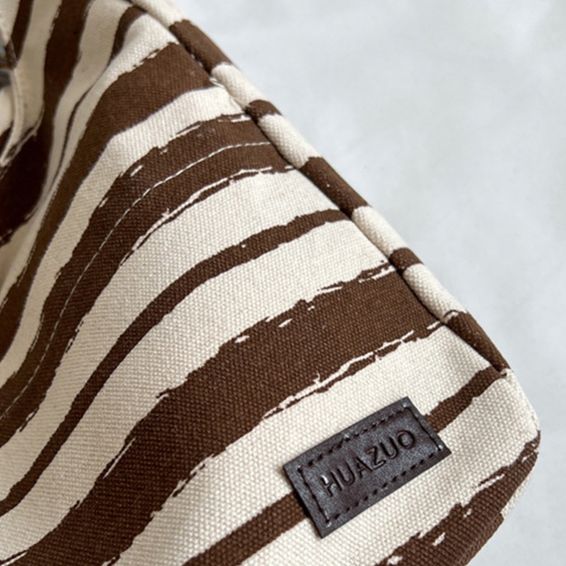 Túi Mua Sắm Xách Tay Đeo Vai Dung Tích Lớn Họa Tiết Kẻ Sọc Dành Cho Bạn Nữ