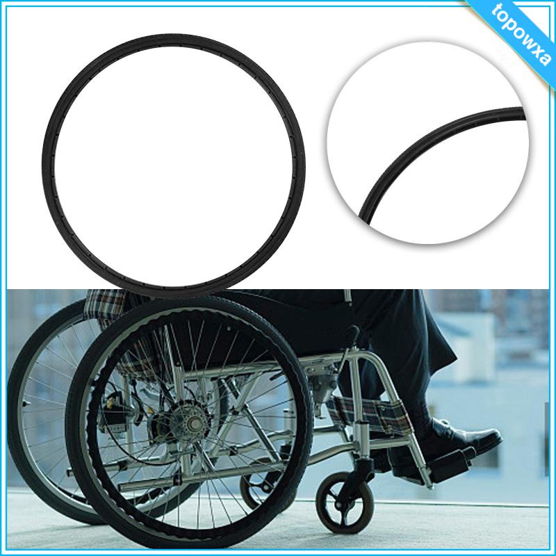 Bánh Xe Lăn Thay Thế Bằng PU Màu Đen 24 Inch Cho Xe Lăn