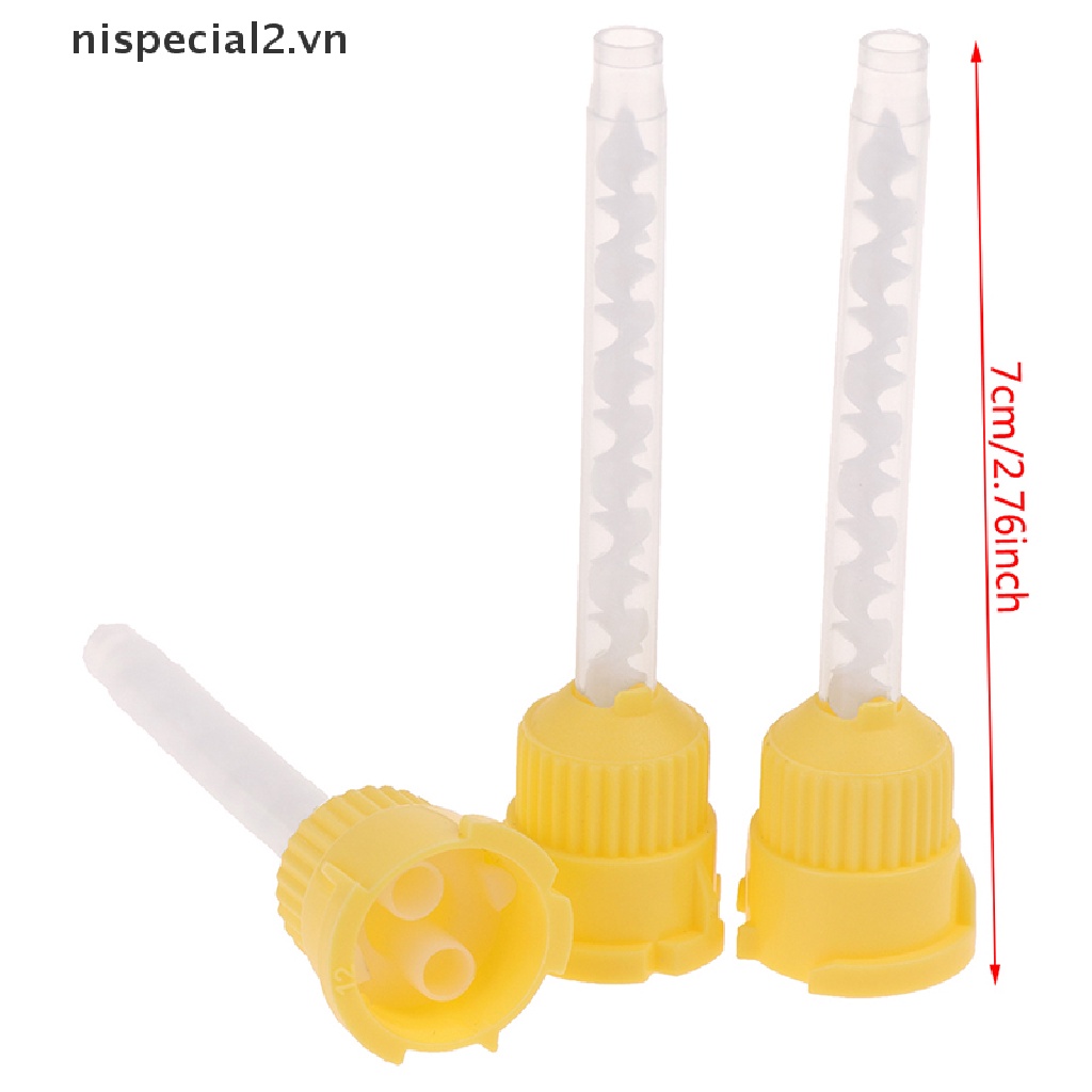 Set 50 Đầu Trộn Chất Liệu Cao Su Silicone ry Dùng Một Lần