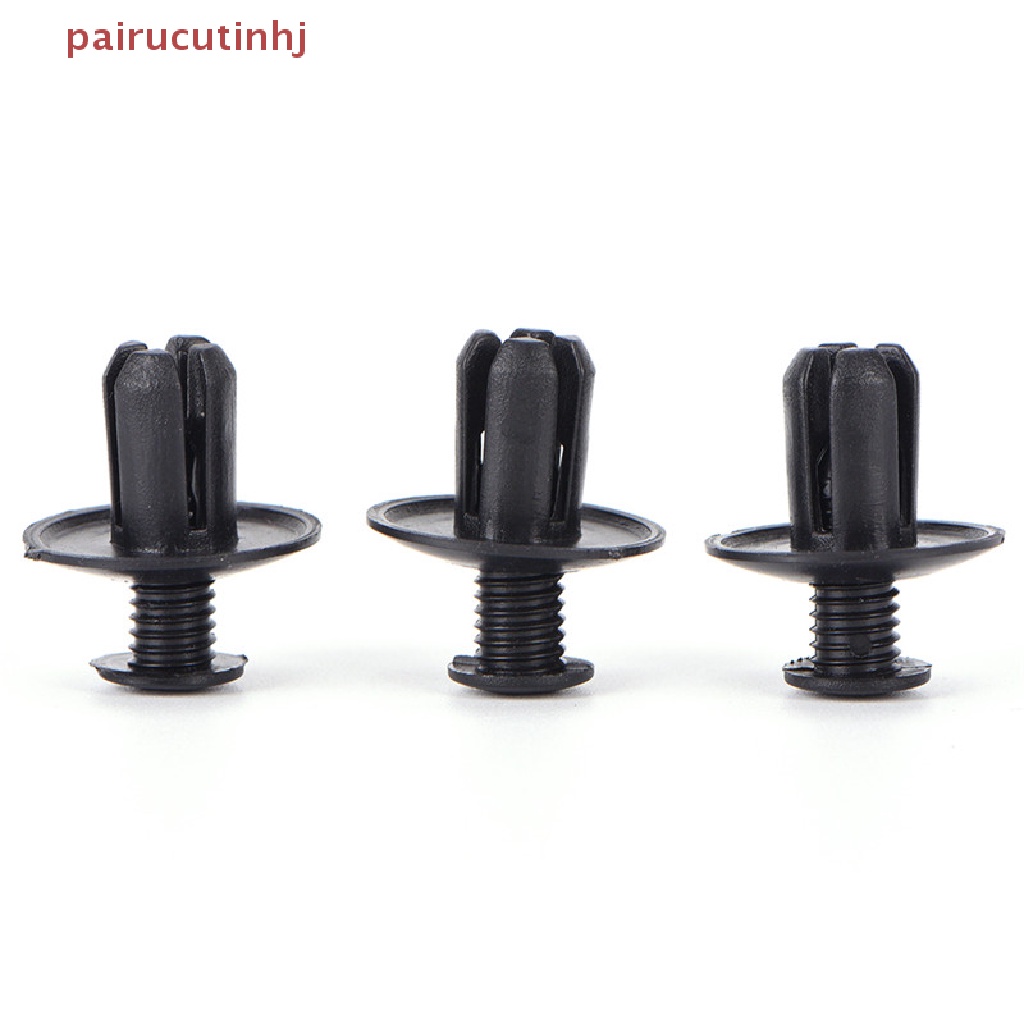 FENDER Set 50 Đinh Vít Nhựa 8mm Màu Đen Chuyên Dụng Cho Cản Trước Xe Hơi
