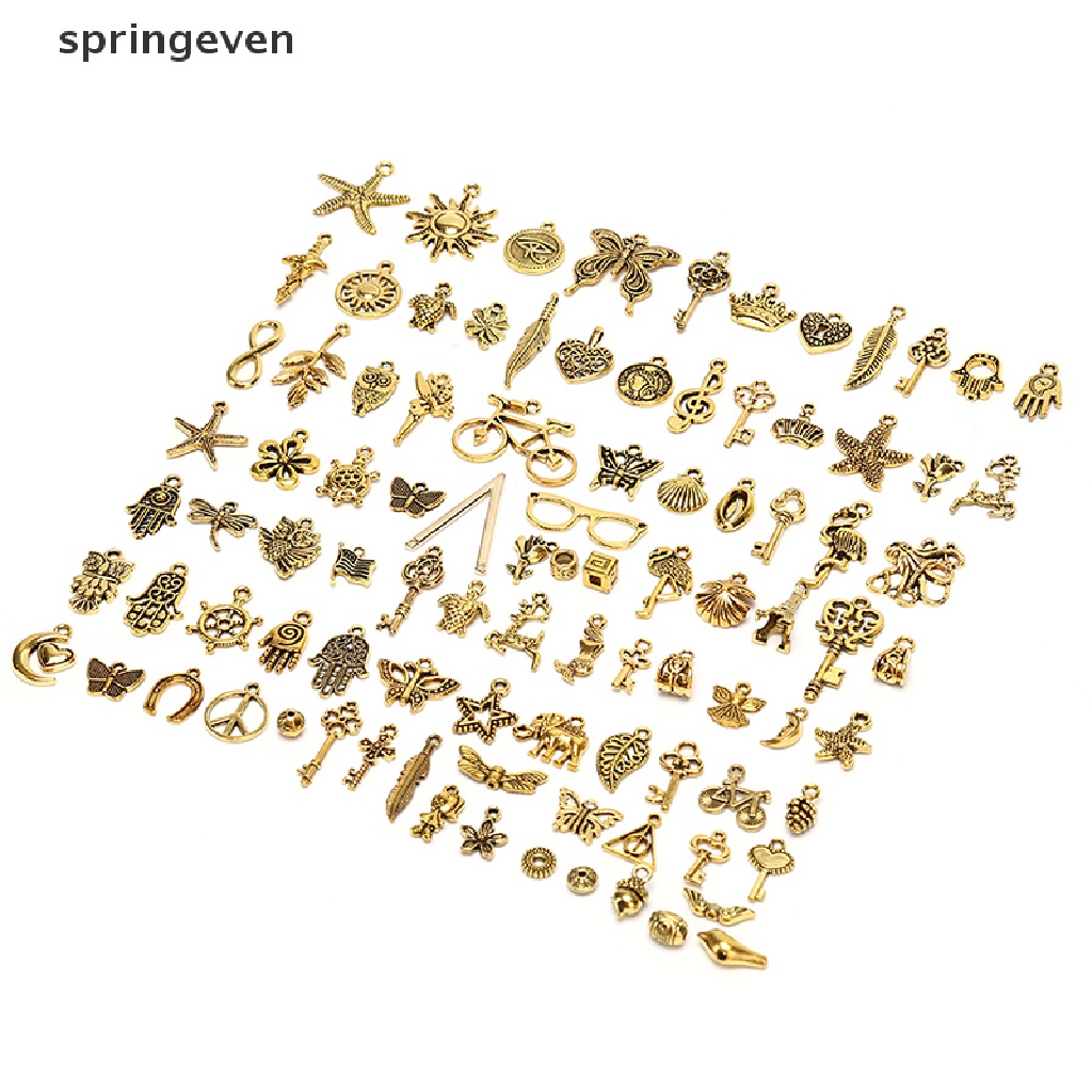 Set 100 Mặt Dây Chuyền Hợp Kim Hình Sao Biển / Rùa DIY