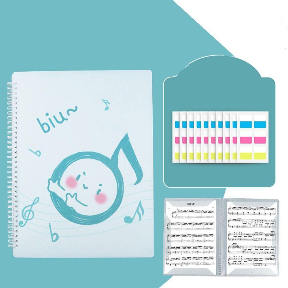 Jarred music score coil folder multi-layer 40 trang thư mục giấy a4 nhạc sĩ văn phòng phẩm nghệ sĩ piano tổ chức lưu trữ tài liệu