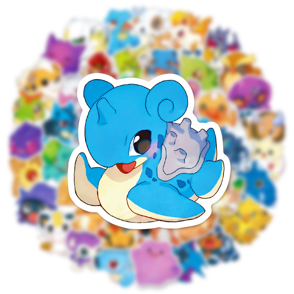 50 Cái / Bộ ❉ Nhãn Dán Q Baby Pokémon Series 01 ❉ Miếng Dán Decal Vẽ Nguệch Ngoạc Thời