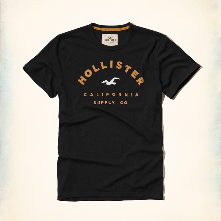 Hollister Áo Thun cotton Tay Ngắn Cổ Thuyền Phong Cách Âu Mỹ Thời Trang Mùa Hè Cho Nam