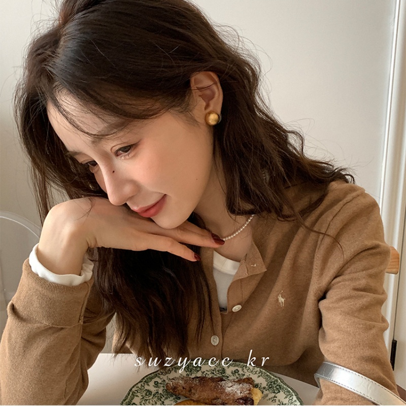 Bông Tai Ngọc Trai Bằng Kim Loại Thời Trang Cá Tính Cho Nữ