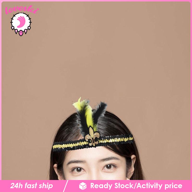 Băng Đô Đính Kim Sa Lấp Lánh Co Giãn Dành Cho Đội Thể Thao Mardi Gras