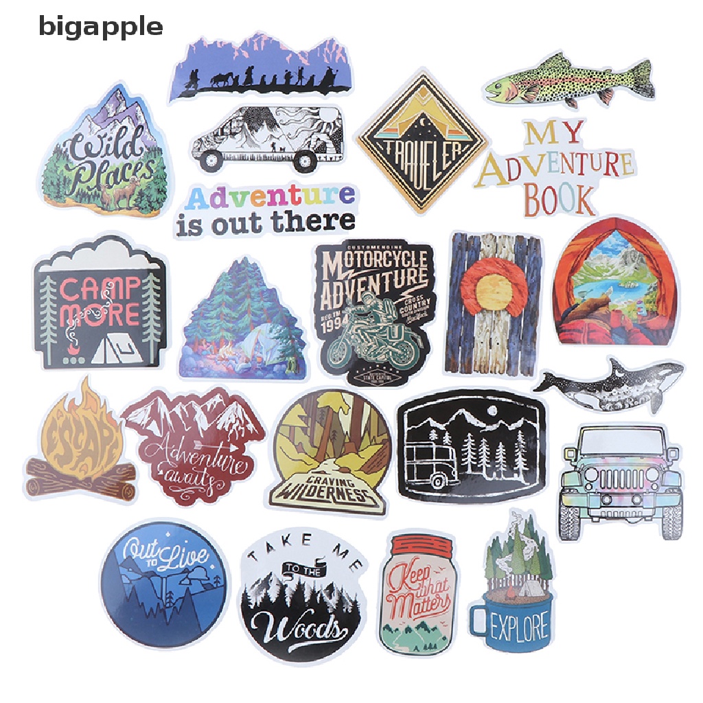 Set 65 Miếng Dán PVC Chống Thấm Nước Hình Phong Cảnh RDG