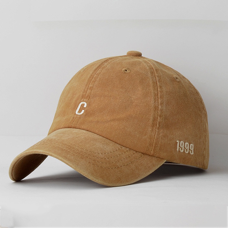 Mũ Lưỡi Trai Cotton Màu Trơn Thêu Chữ Ourdoor Phong Cách Retro