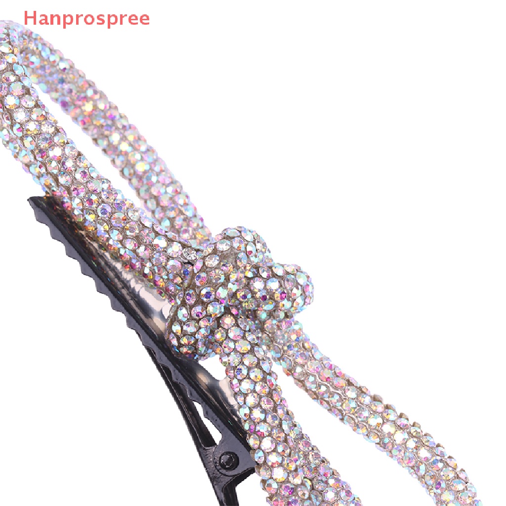 Bộ 2 Kẹp Tóc Nơ Đính Đá Thời Trang