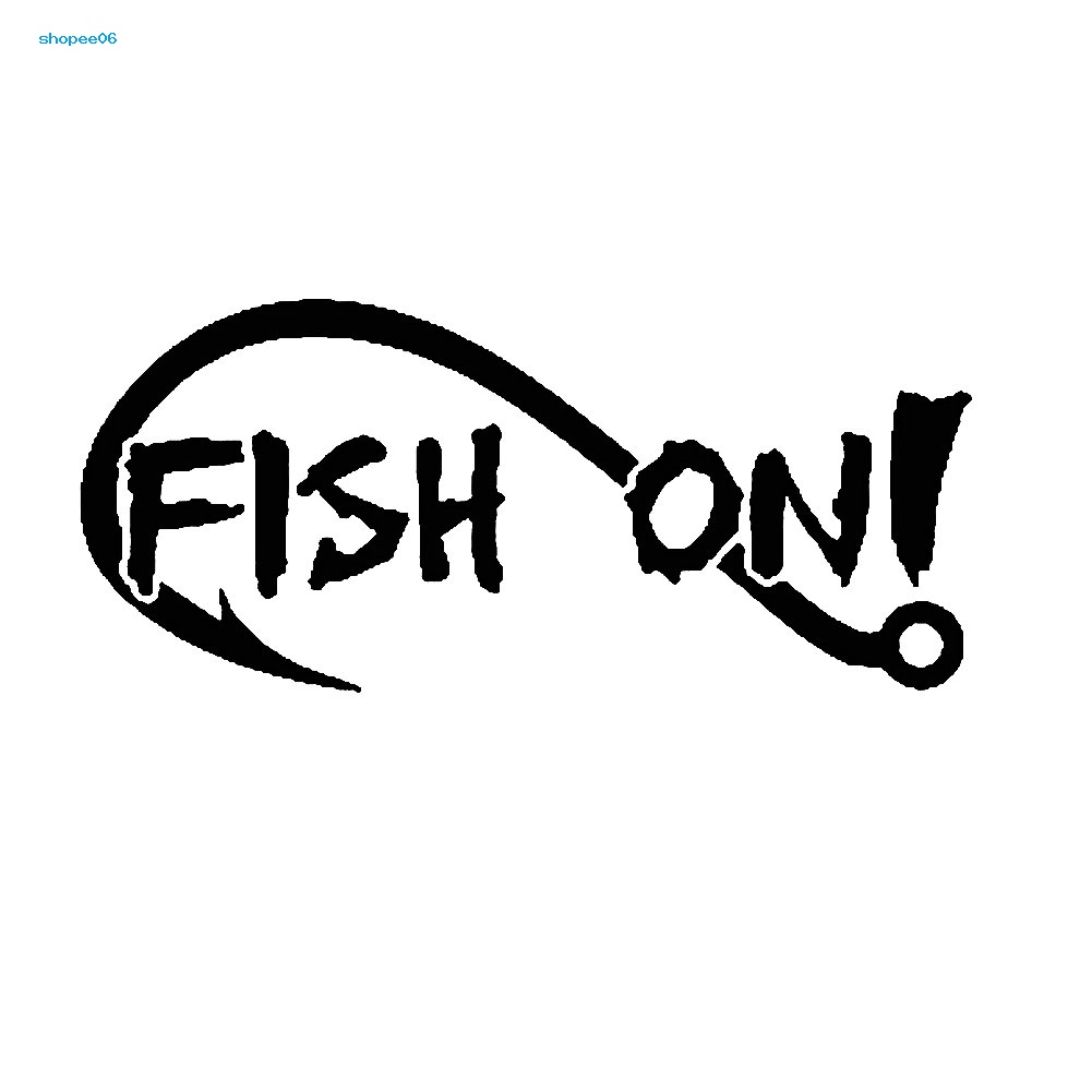 Miếng Dán Trang Trí Xe Hơi Hình Móc Câu &amp; Cá Độc Đáo