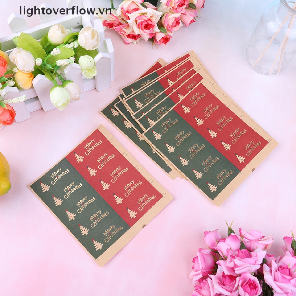 Set 100 Miếng Dán Trang Trí Quà Tặng Giáng Sinh Độc Đáo