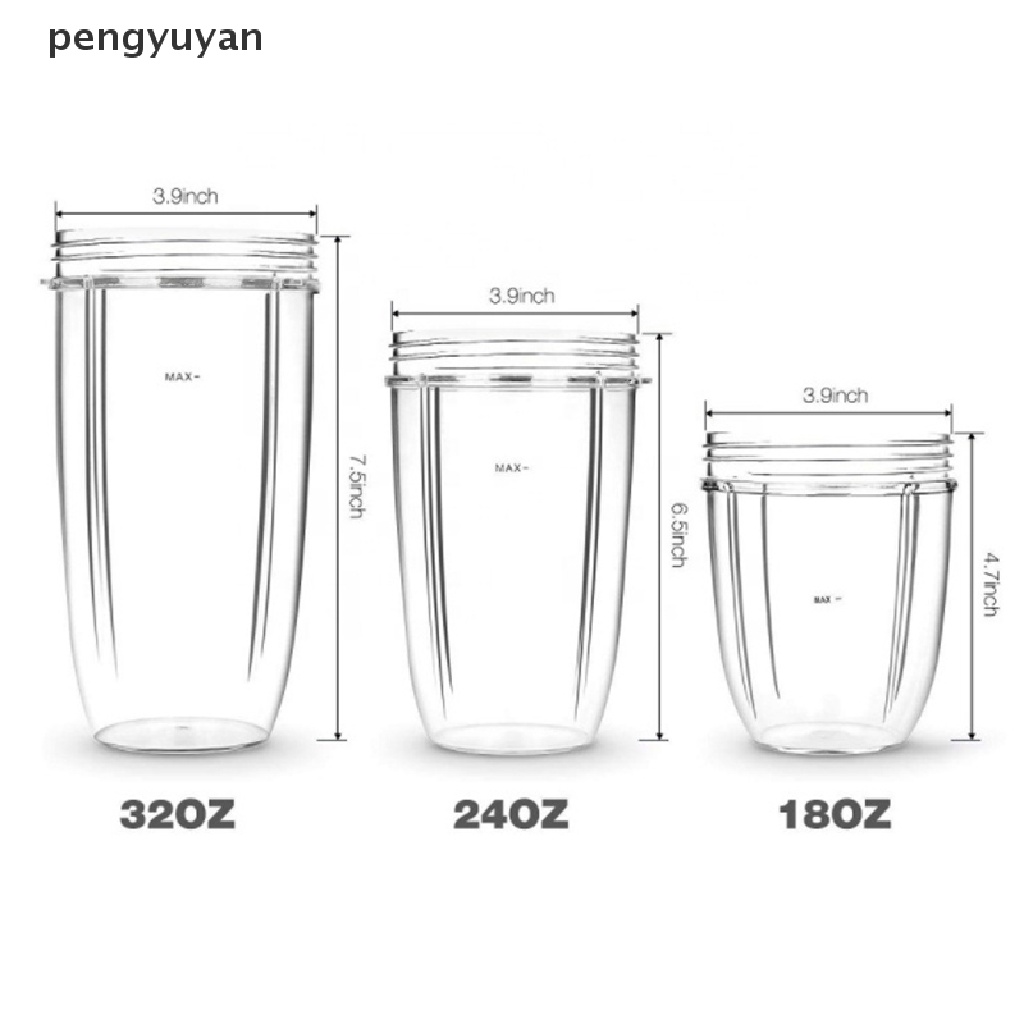 Cốc Xay Sinh Tố Thay Thế 18 / 24 / 32oz Cho Nutri 600W NutriBullet Pro 900