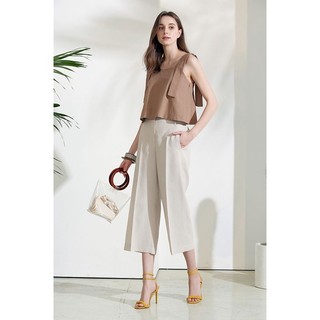 Quần cullottes VOLL vải linen 2 túi đứng
