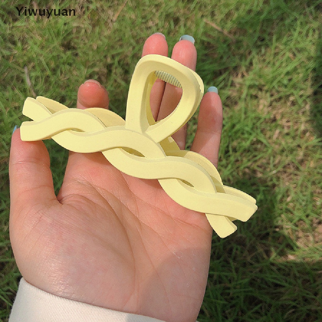 1 Kẹp Tóc Càng Cua Cỡ Lớn Màu Nhám Thanh Lịch Phong Cách Hàn Quốc < Yiwuyuan >