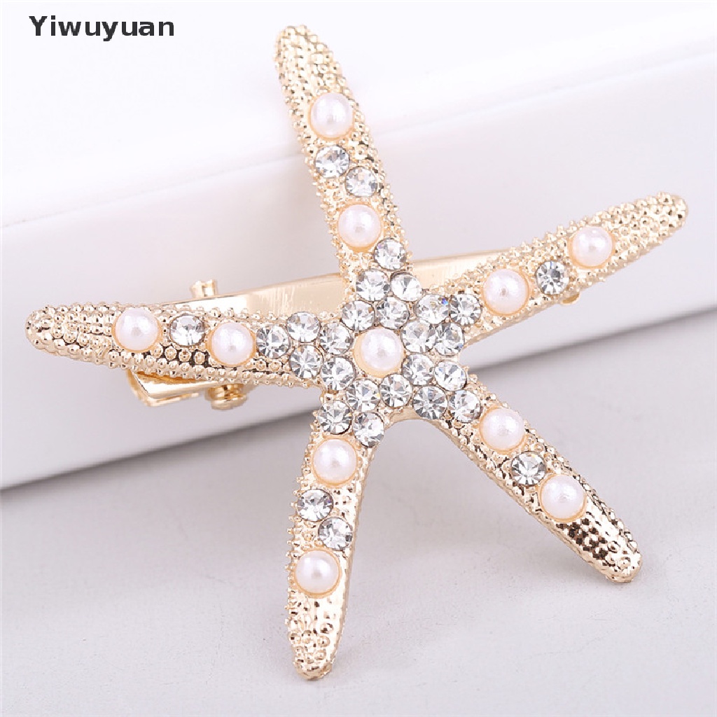 < Yiwuyuan > Kẹp Tóc Ngôi Sao Biển Tự Nhiên Thời Trang Bán Chạy Cho Nữ Đang Bán Hàng Tiện Lợi Dễ Sử Dụng