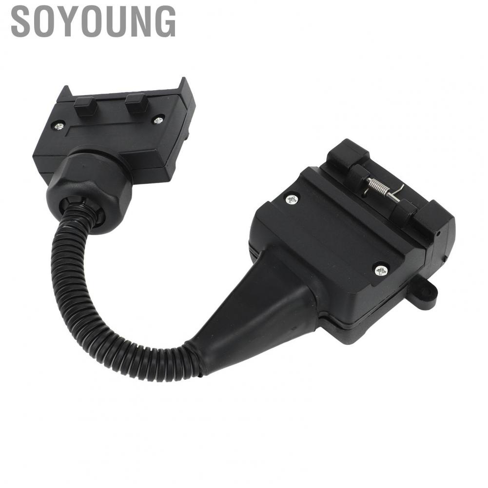 Soyoung Fale To Female Trailer Adapter  Practical Plug Socket ABS for Vehicle