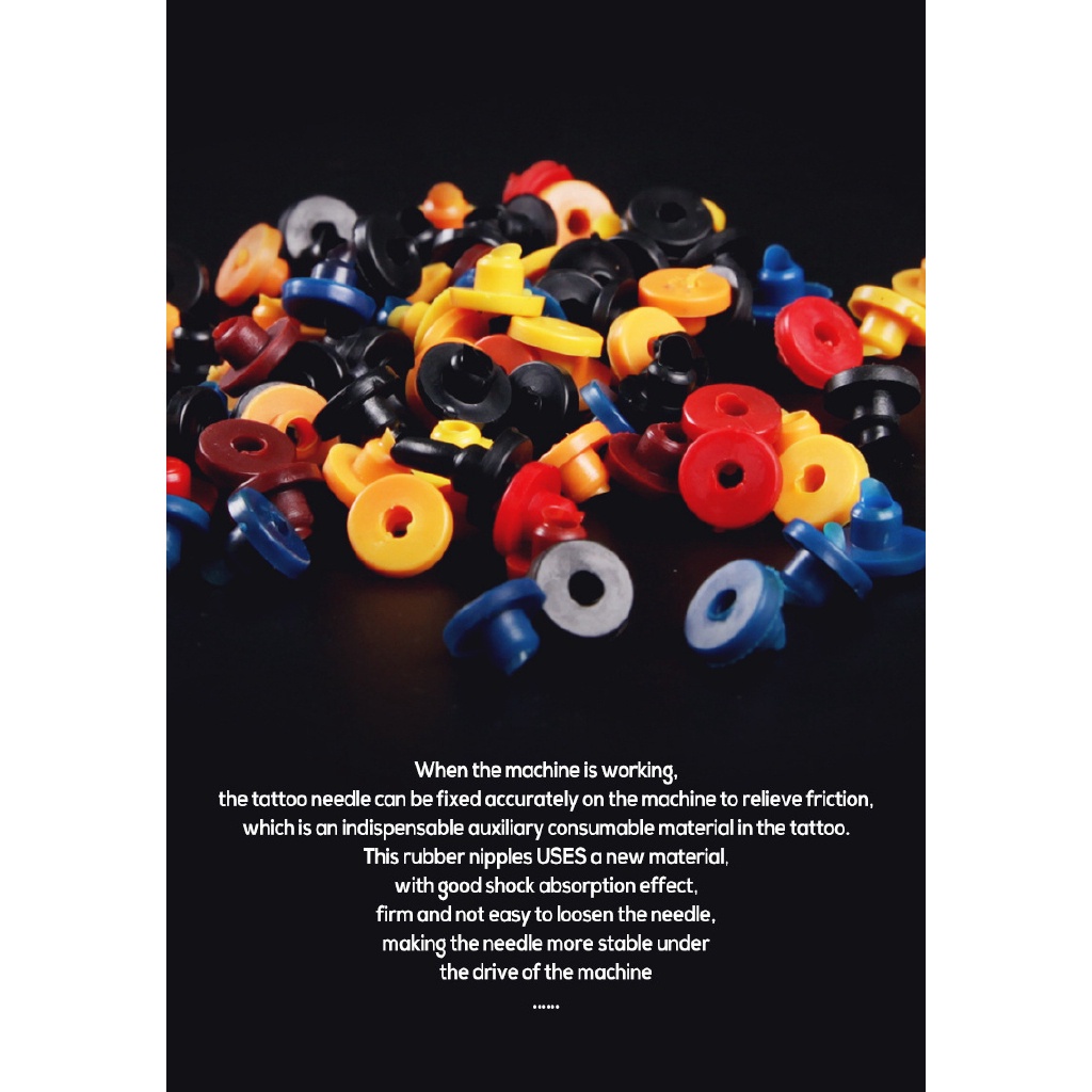 Set 50 Miếng Đệm Silicone Cho Máy Xăm Hình