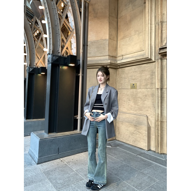 Áo hai dây Nữ Dệt Kim Co Giãn