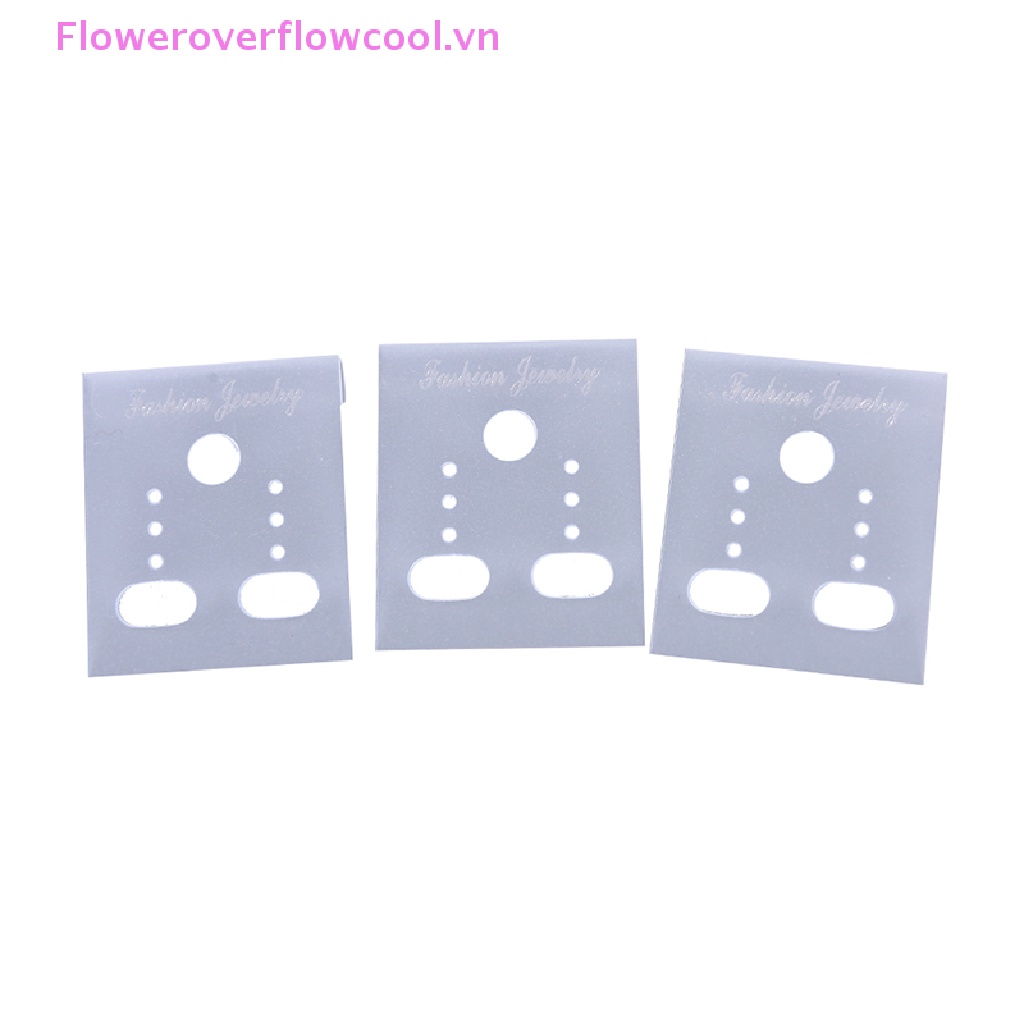 Set 100 Thẻ Nhựa Treo Khuyên Tai Trưng Bày Chuyên Nghiệp