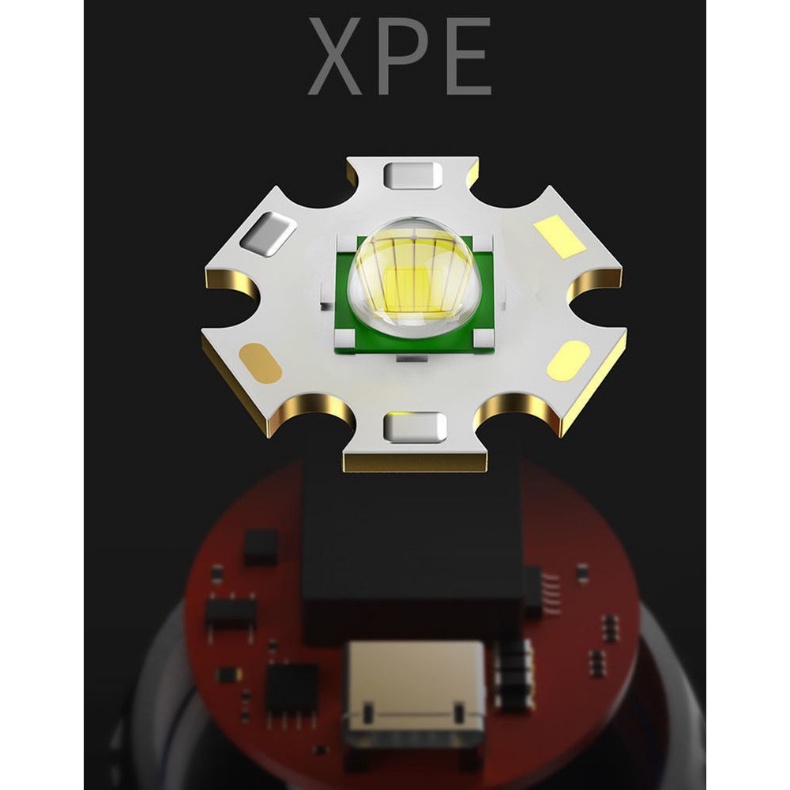 Đèn Pin Sáng ABS 4 Chế Độ Chống Nước Có Thể Sạc Lại Dùng Ngoài Trời