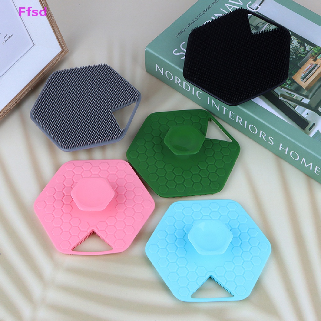 {Ffsd} Bàn Chải Tắm Silicone Tẩy Tế Bào Chết Mát Xa Làm Sạch Da