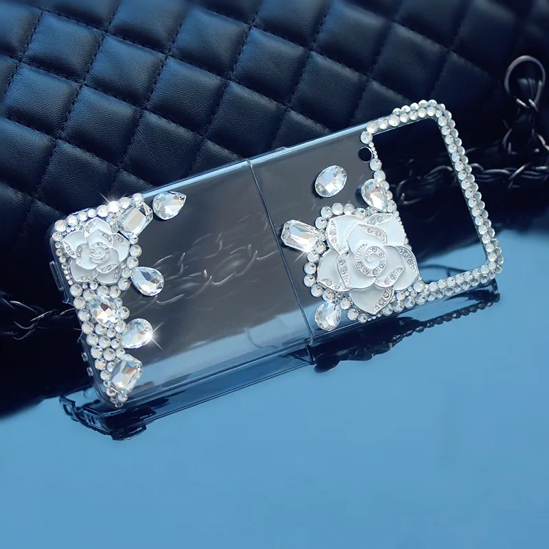 Ốp Điện Thoại Nắp Gập Đính Đá Lấp Lánh Thời Trang Dành Cho Samsung Galaxy Z Flip 4 3 5G