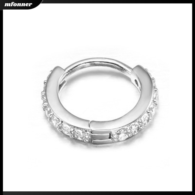 Bông Tai Hình Tròn Nhỏ Đính Đá Zircon Thời Trang Cho Nữ