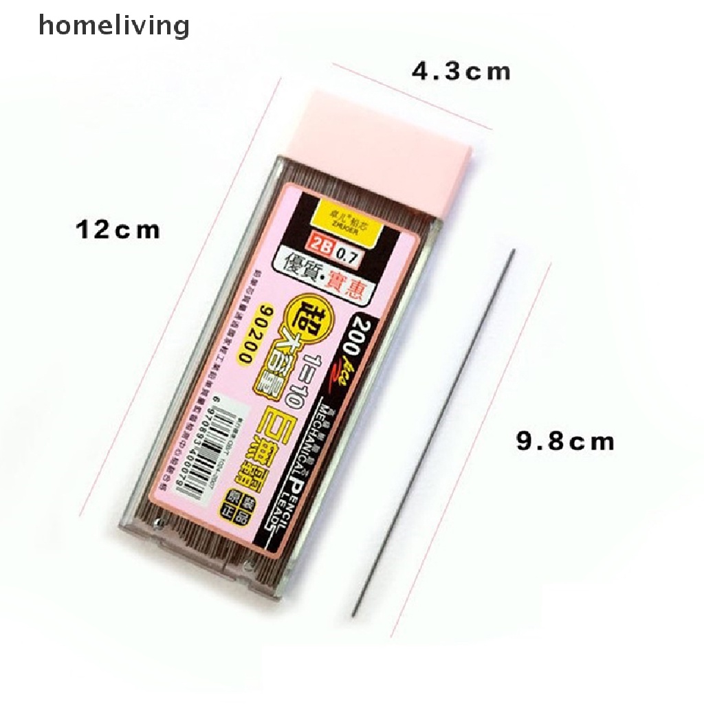 Hộp 200 Ngòi Bút Chì Bấm 2B Lõi Chì Tự Động Thay Thế