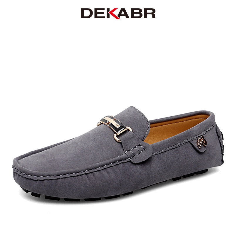 Giày Lười Da Handmade Màu Xám / Xanh Lá Thời Trang Cho Nam Và Nữ Size 46 47 48