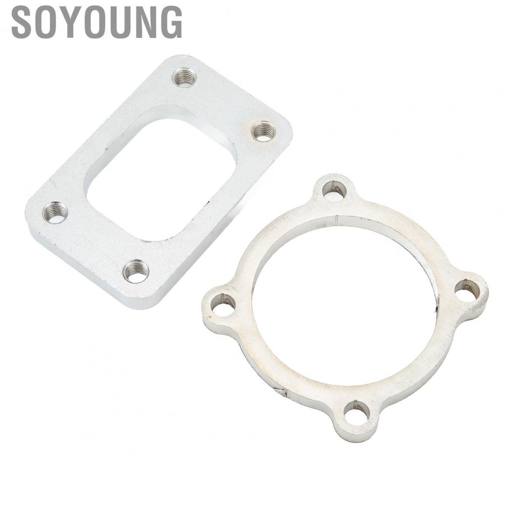 Soyoung Turbo Intake Flanges  High Hardness Strong Sealing Accuracy Downpipe Adapter Flange Temperature Resistant for Car
