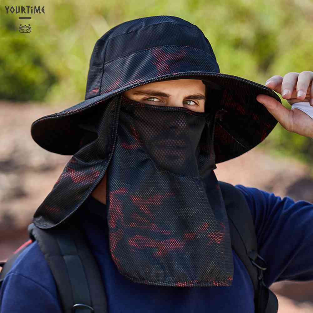 Mũ Polyester Chống Tia UV Bảo Vệ Khuôn Mặt Có Thể Điều Chỉnh Dành Cho Làm Vườn