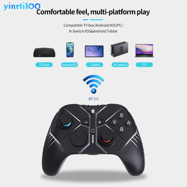 Tay Cầm Chơi Game Bluetooth Không Dây 6 Trục Tương Thích Với Hệ Thống Android