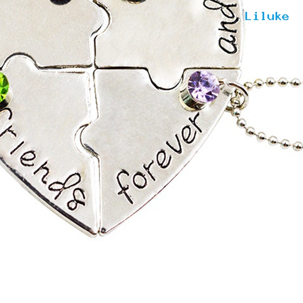 Bộ 4 Vòng cổ Mặt Trái Tim Đính Đá Thời Trang