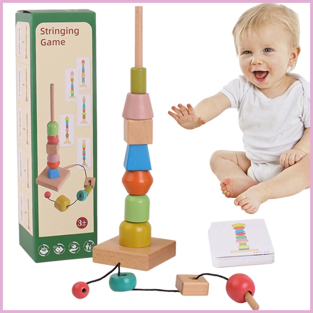 Đồ chơi trẻ em Hạt Xỏ Lỗ Giáo Dục Theo Phương Pháp Montessori shinvn Cho Trẻ Mẫu Giáo