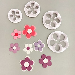 Set 4 Khuôn Cắt Bánh Quy Tạo Hình Hoa Mận / Dưa Hấu Độc Đáo Tiện Dụng