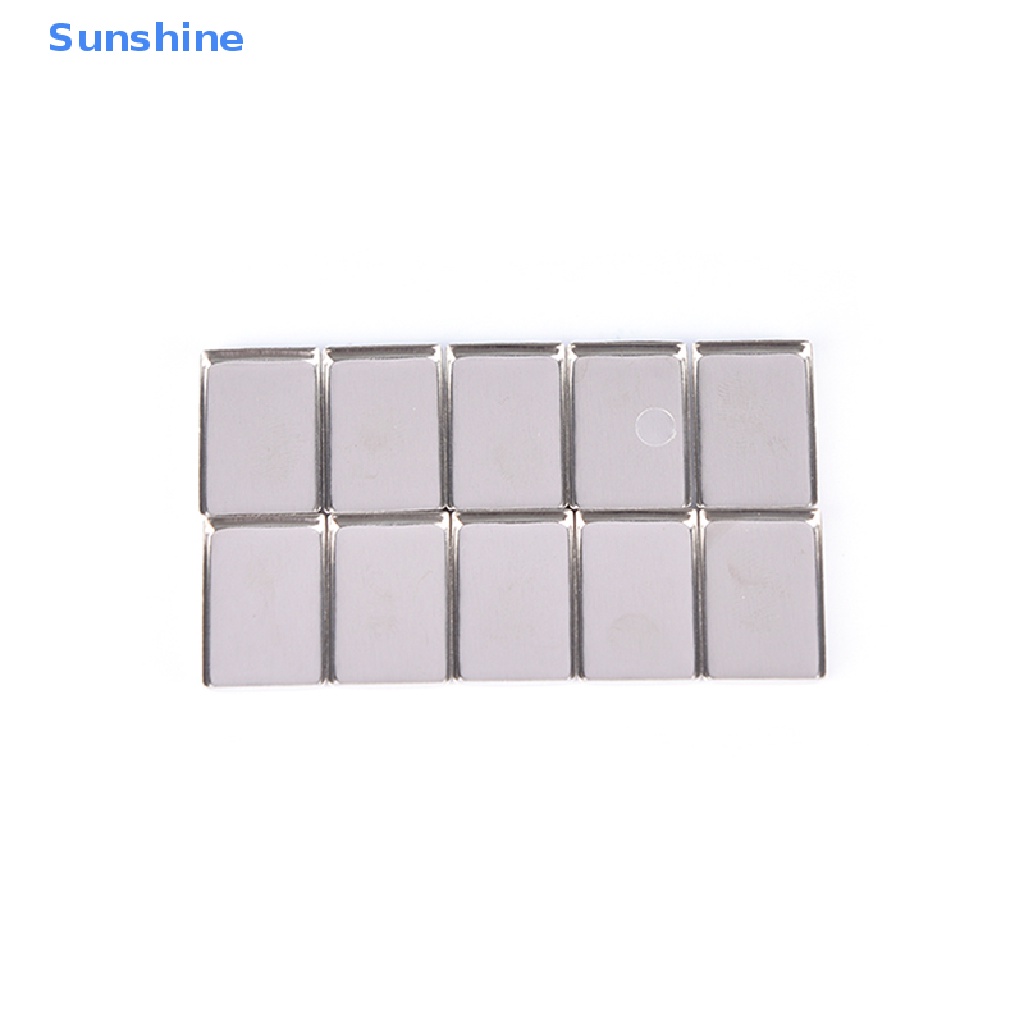 Set 10 / 30 Hộp Thiếc Rỗng Hình Chữ Nhật Đựng Phấn Mắt Tiện Dụng