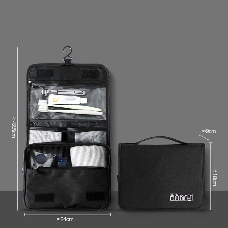 Túi Đựng Mỹ Phẩm Chia Ngăn Khô / Ướt Tiện Dụng Mang Đi Du Lịch Cho Nam
