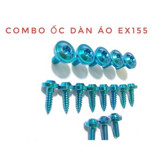 (GR5 XỊN) Combo full ốc titan dàn áo xe Exciter 155 VVA