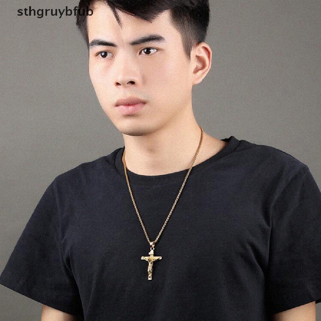 Vòng cổ Bằng Thép Không Gỉ Mặt Thánh Giá Thời Trang Dành Cho Nam