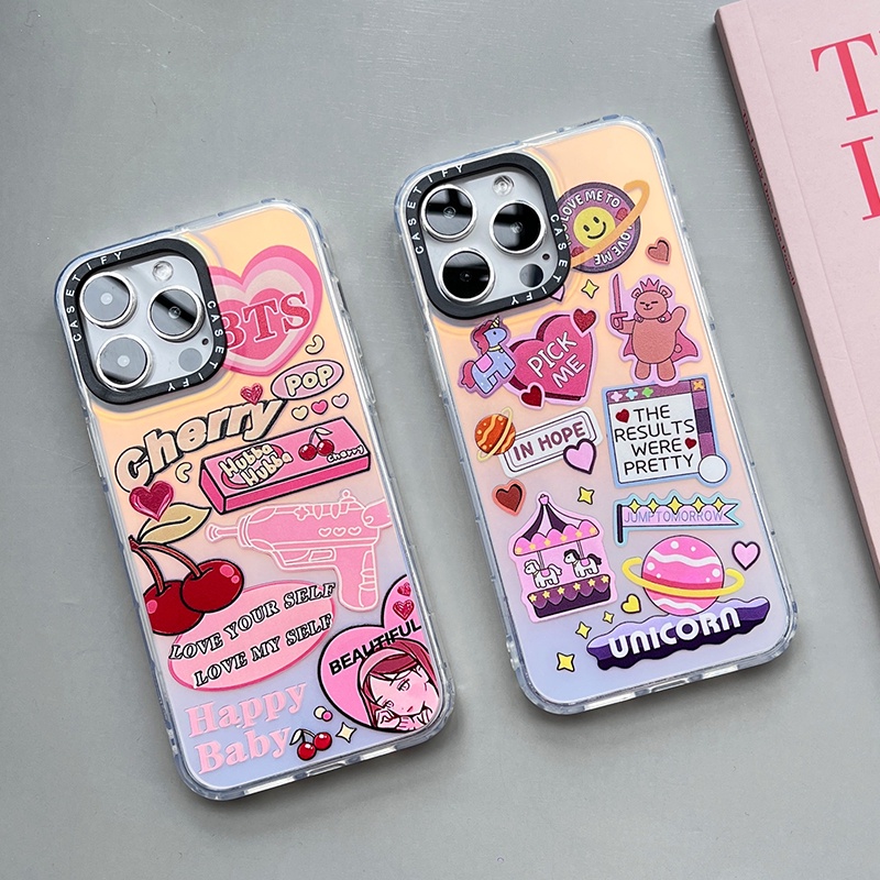 Ốp Điện Thoại Acrylic Chống Sốc Hình Trái Tim Màu Hồng Dễ Thương Cho iPhone 14 13 12 11 Pro MAX XR IX XS MAX 7 8 Plus