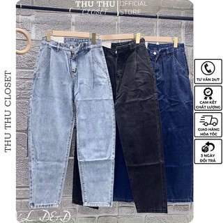 ▶️ quần bò baggy trơn 3 màu xanh đậm, nhạt, đen. size s m l
