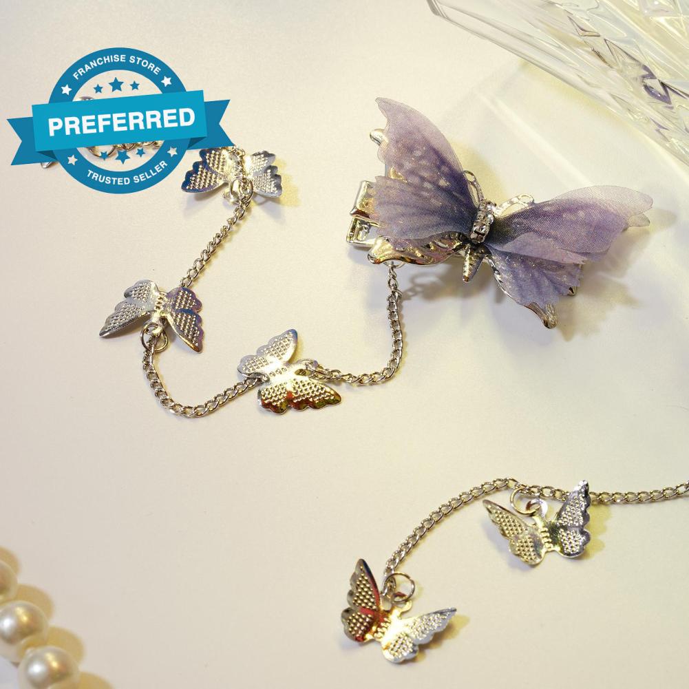 Kẹp Tóc Kim Loại Hình Bướm 3D W7A5