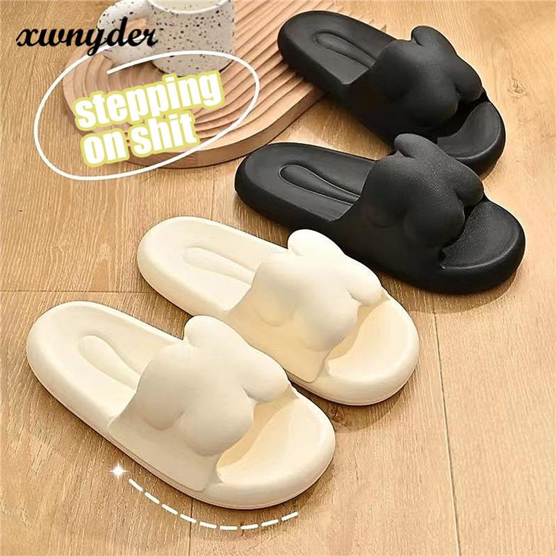 Dép Đi Trong Nhà Đế Dày Chống Trượt Màu Trơn Thời Trang Cho Nữ