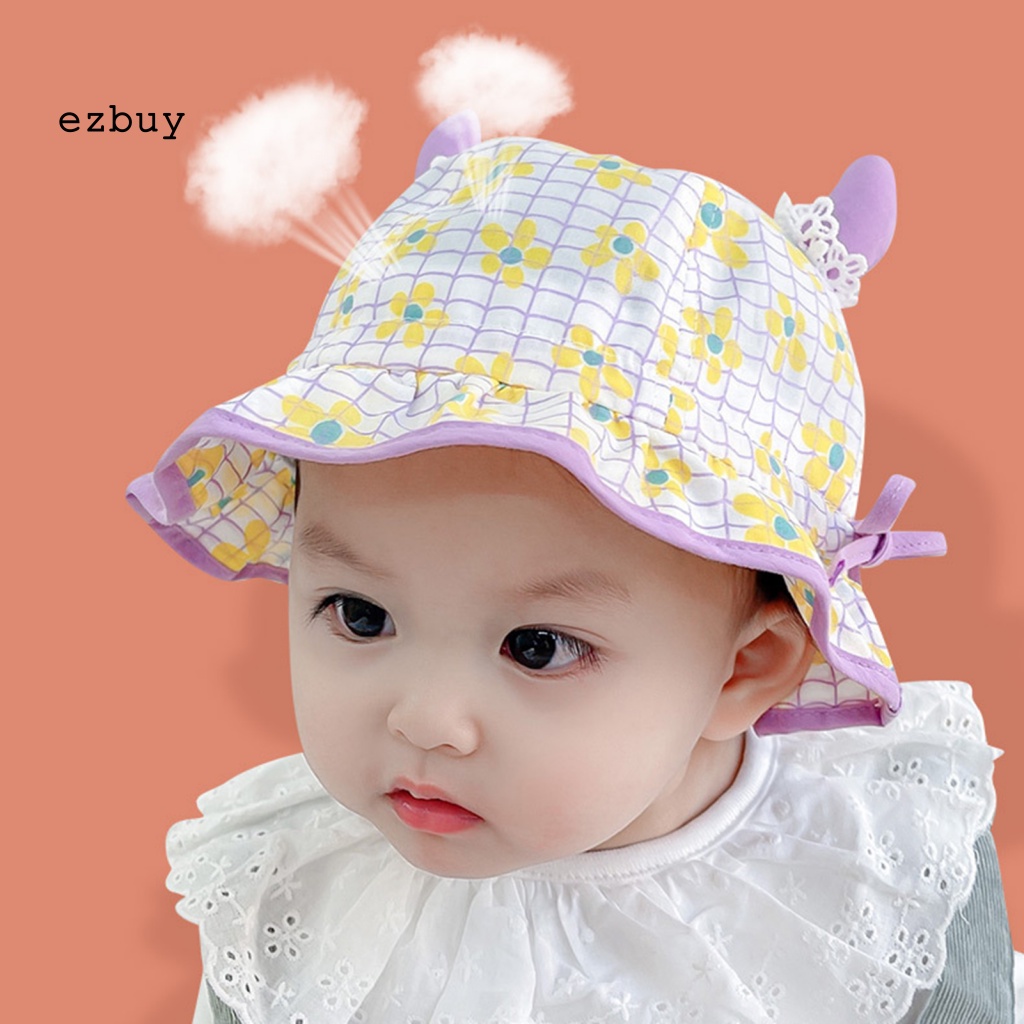 Nón Tai Bèo Thoáng Khí Thấm Hút Nước Thiết Kế Ren Xinh Xắn Thời Trang Đi Biển Cho Bé Gái