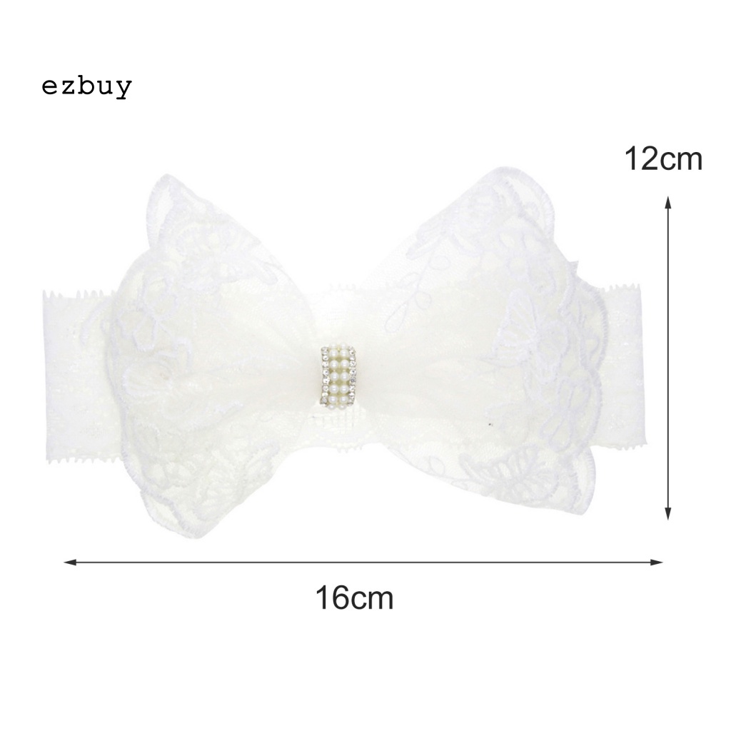 Băng Đô Ren Co Giãn Đính Nơ Di Động Cho Bé Sơ Sinh