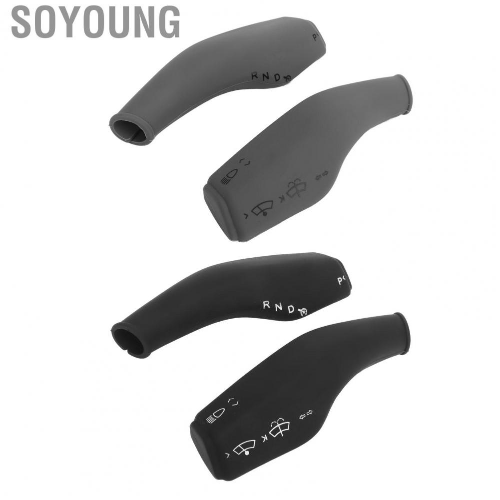 Soyoung Wiper Lever Cover  Stylish Decoration 2PCS Steering Wheel Shift Easy To Install All Inclusive Effective Protection for Car