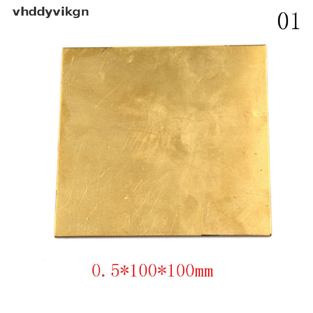 Tấm Lá Đồng Thau Mỏng 0.5mm / 0.8mm / 1mm / 2mm 100X100mm Dùng Làm Phụ Kiện DIY