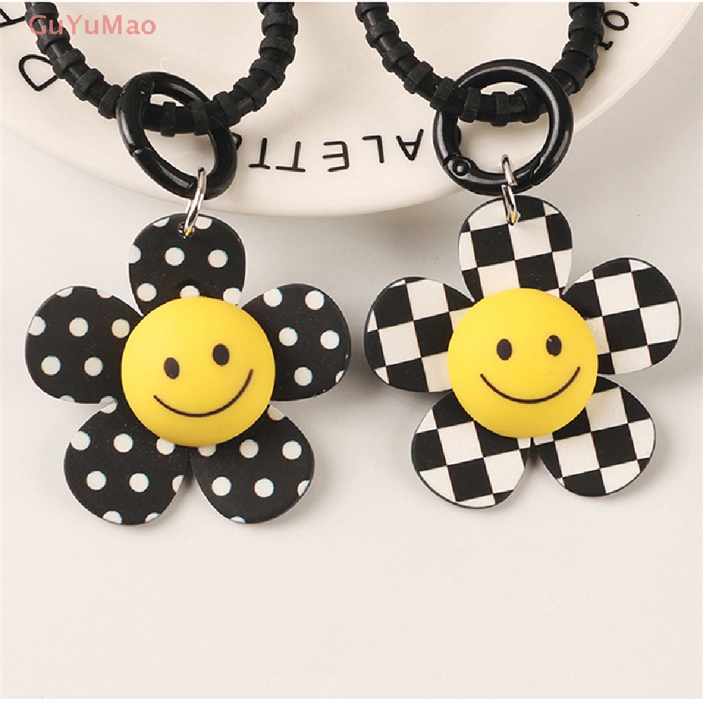 [cxGUYU] Móc Khóa Hình Hoa Hướng Dương Mặt Cười Mặt Cười Mặt Dây Chuyền PRTA